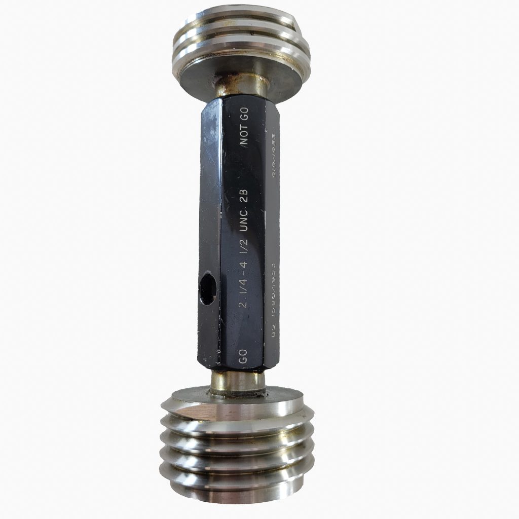2 1/4" x 4.5 UNC Go No Go Plug Thread Gauges 2B (Used)
