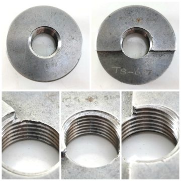 1/2" x 14 BSPT Go Thread Ring Gauge Ext B Used (Indication Only)