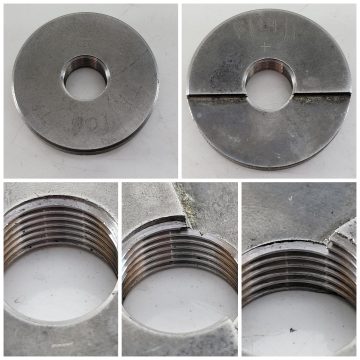 3/8" x 19 BSPT Go Thread Ring Gauge Ext B (Used)